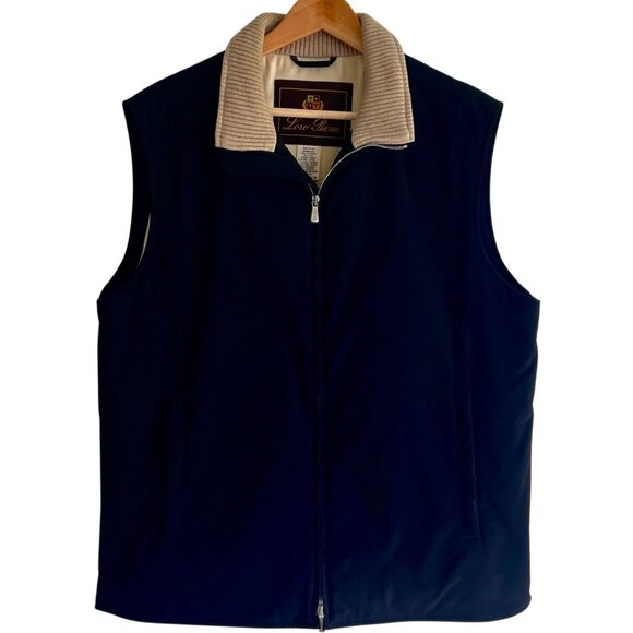 Loro Piana StormSystem Twenty K Vest Mens XL Black Made In Italy Cashmere Lined - Picture 2 of 16